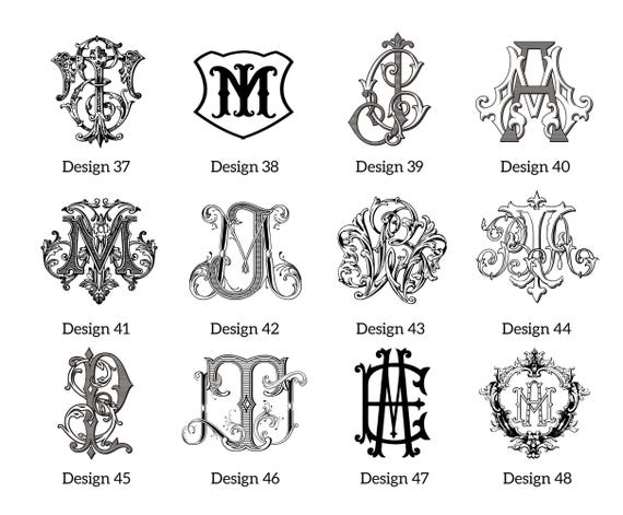 Custom Wedding Monogram Wax Seal Stamp Kit: Vintage Invitation Crest