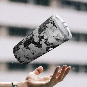 Cool Funny Gojo Satoru of Jujutsu Kaisen in Black and White Manga Tumbler 20oz | Birthday Gift for him and her, Neutral | Anime, Weeaboo