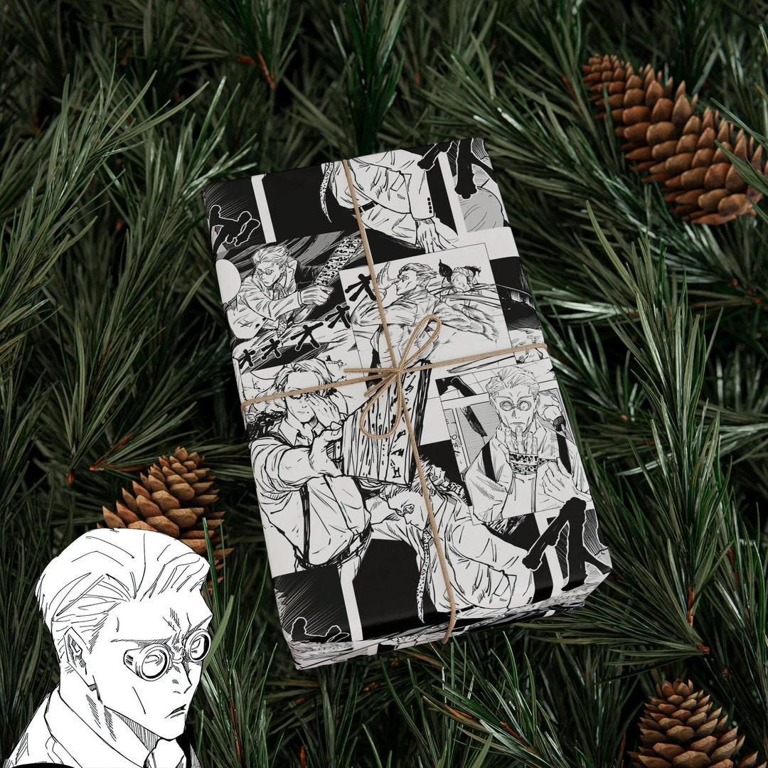 Cool Kento Nanami of Jujutsu Kaisen in Black and White Manga Wrapping