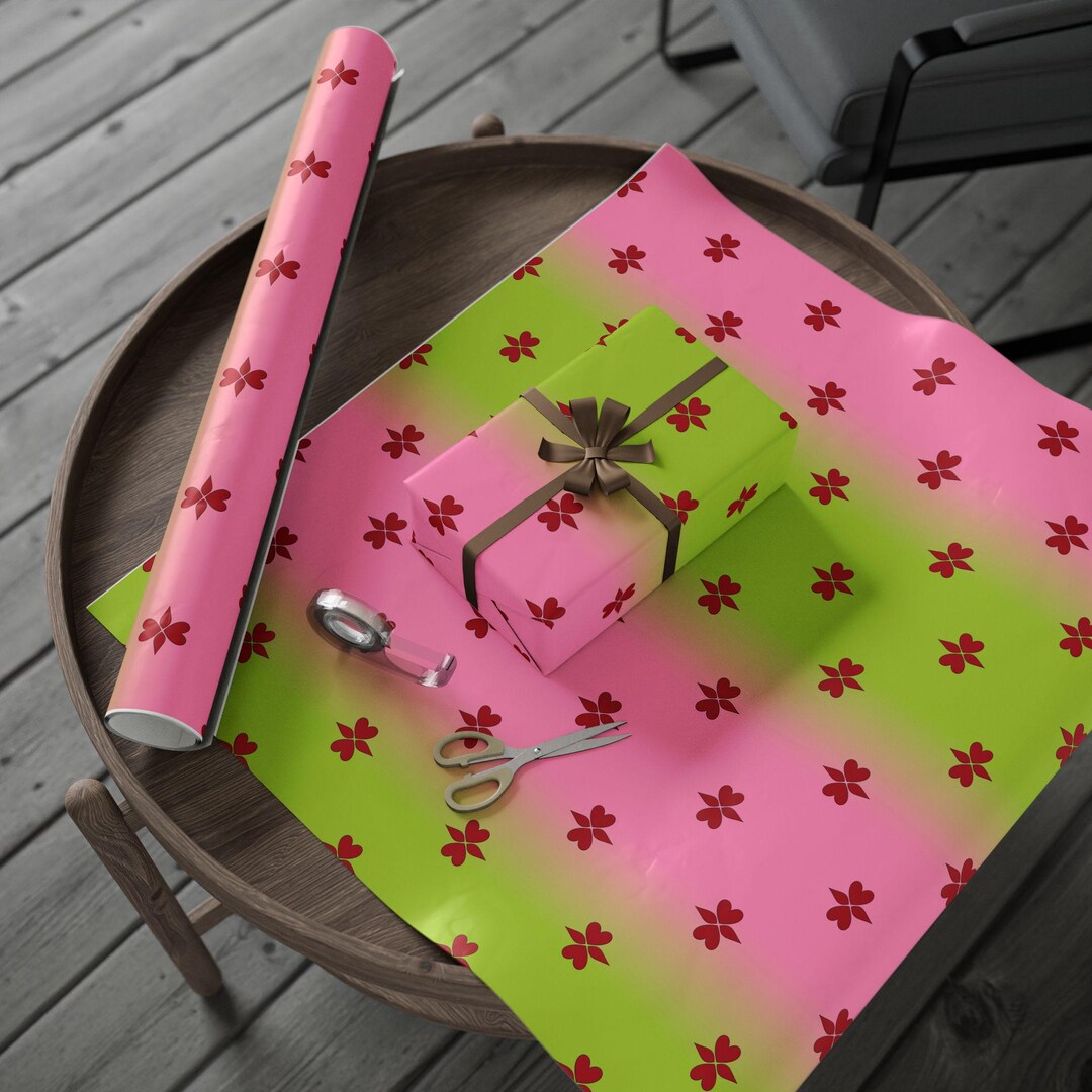 Mitsuri Kanroji Kimono Gift Wrap | Pink and Green Wrapping Paper With ...