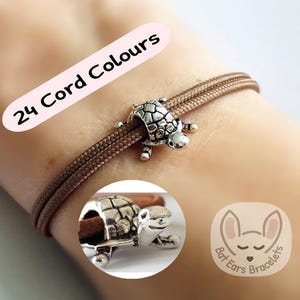 Tortoise Bracelet Tortoise Gift Slow and Steady Wins the Race Love Tortoises Personalised Gift Adjustable Bracelet for Women Men Teens Kids