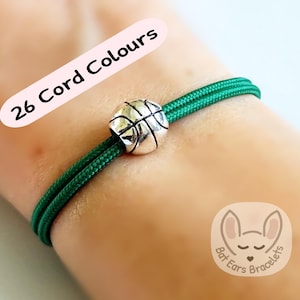 Basketball Bracelet Hooper Basketball Gift Charm Adjustable Cord Bracelet 25 Colours