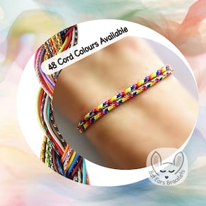 Paracord Bracelet, Waterproof Cord Bracelet, Surfer, Friendship Bracelet, Adjustable, Stacking Bracelet, 48 Colours