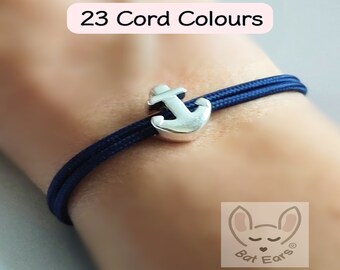 Anchor Bracelet Anchor Charm with Gift Bag Personalised Anchor Gift Nautical Navy You are my Anchor