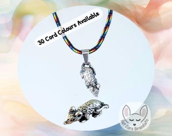 Rat Necklace, Rat Charm, Pet Rat Gift, Rat Owner Gift, Pet Rat Jewellery, Rodent Gift, Adjustable Cord Necklace