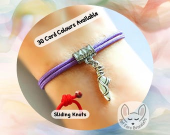 Personalised Ballet Shoe Bracelet, Ballet Shoe Charm, Ballerina and Ballet Dancer Gift, Dance Teacher Gift, Adjustable Cord Bracelet