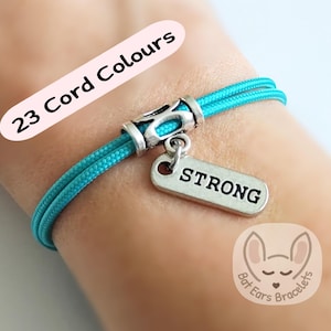 You are Strong Bracelet Strong Charm You&#39;ve Got This Strong Woman Gift Adjustable Cord Bracelet Women Men Teens Kids
