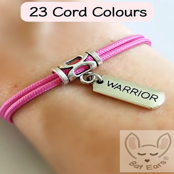Warrior Bracelet Warrior Gift Personalised with Gift Bag Warrior Charm Survivor Warrior Woman