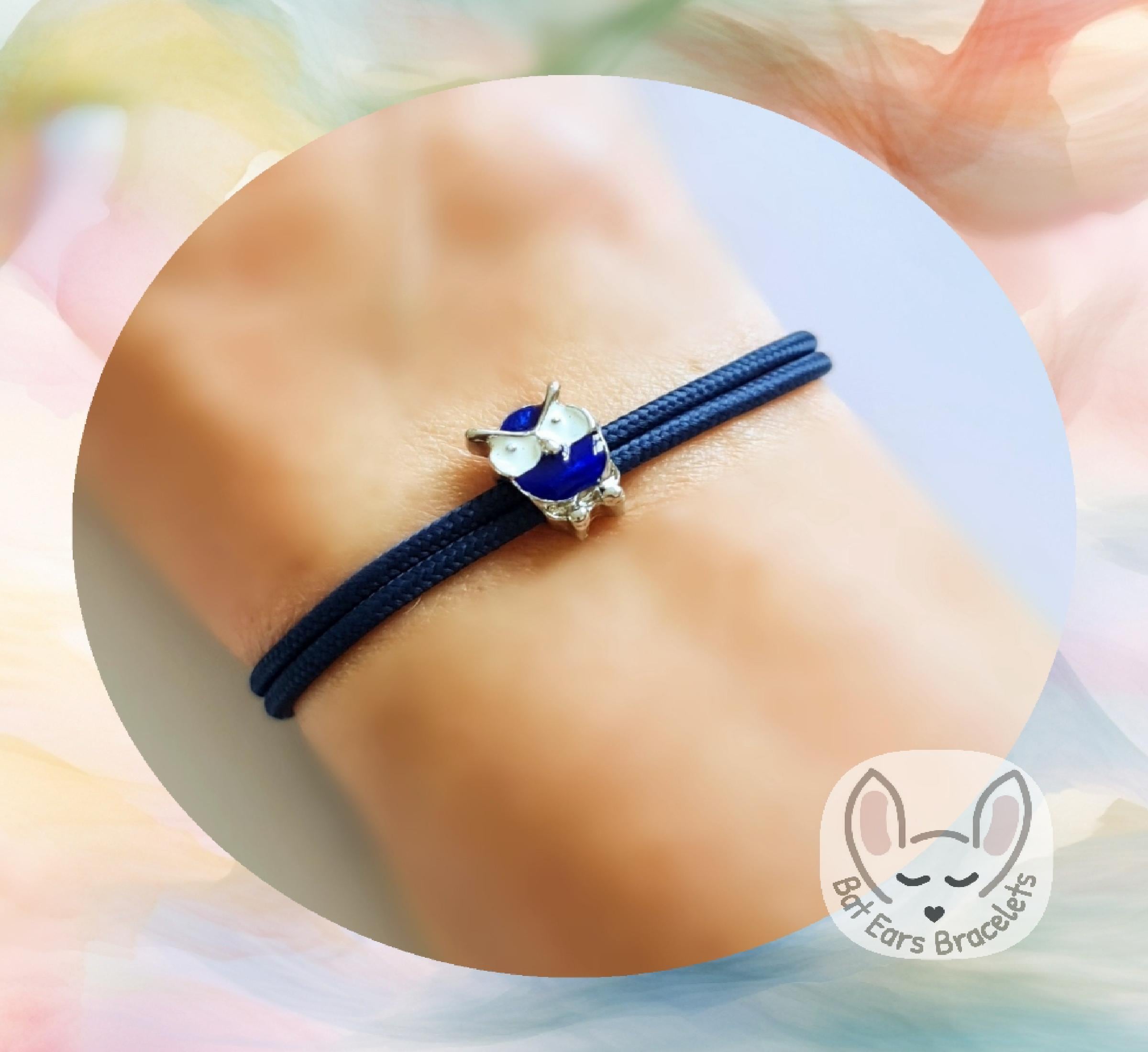 30 CORD COLOURS Owl Bracelet Navy Blue Owl Charm Night Owl Teacher Gift What a Hoot Adjustable Cord 