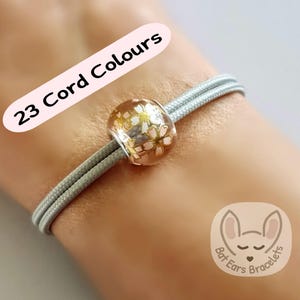 Cherry Blossom Bracelet Cherry Blossom Gift Charm Adjustable Cord Bracelet 25 Colours