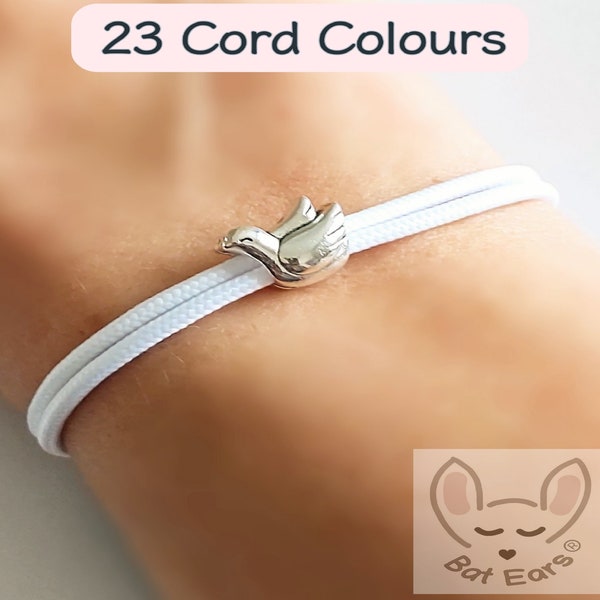 Dove Bracelet Dove Gift Personalised with Gift Bag Dove Charm White Dove Peace Hope Serenity