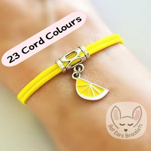 Lemon Bracelet Lemon Gift Lemon Charm Slice When Life Gives You Lemons Personalised Gift Adjustable Bracelet for Women Men Teens Kids