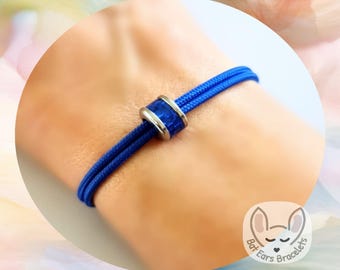 30 CORD COLOURS Blue Line Bracelet Thin Blue Line Charm Support The Blue Adjustable Cord Bracelet Personalised Gift