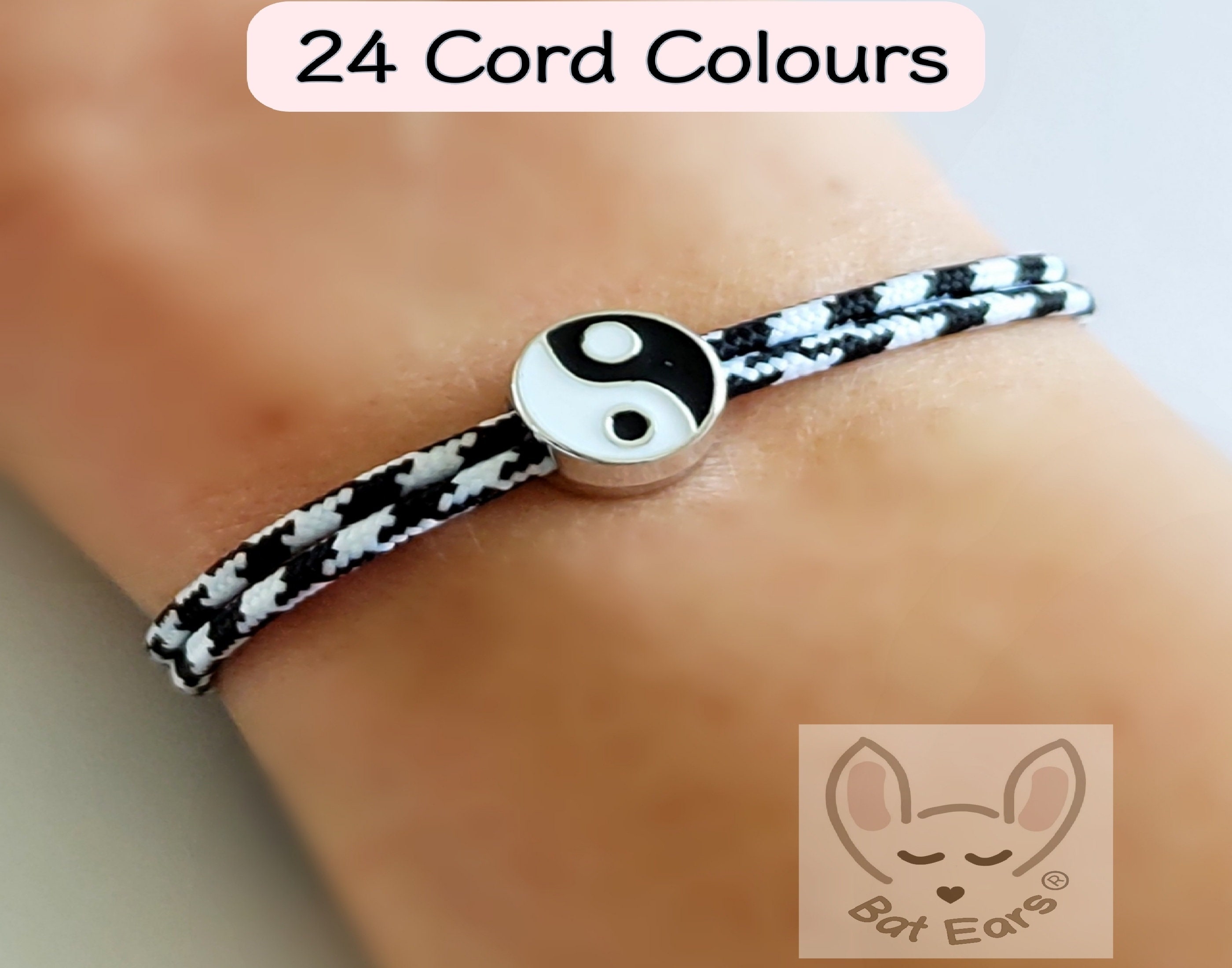 2Pcs/Set Tai Chi Yin Yang Bracelet for Women Girls Best Friends Black White Clay Beads Bracelets