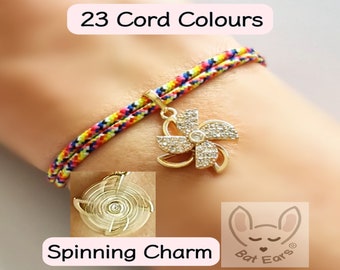 Pinwheel Bracelet Fidget Spinner Gift Personalised with Gift Bag Spinning Fidget Gift Anxiety Bracelet Windmill