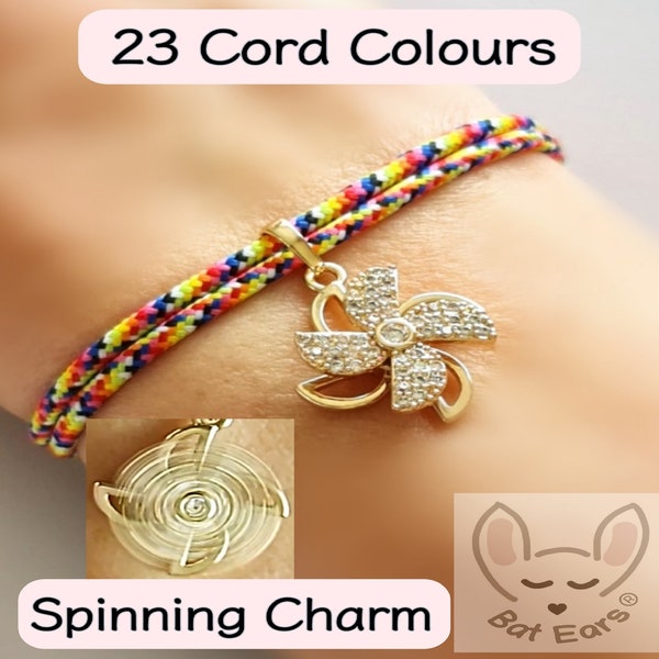 Pinwheel Bracelet Fidget Spinner Gift Personalised with Gift Bag Spinning Fidget Gift Anxiety Bracelet Windmill