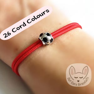 Football Bracelet Love Football Gift Soccer Charm Bracelet Footie Gift Personalised Gift Adjustable Bracelet for Women Men Teens Kids