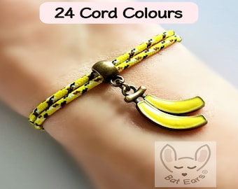 Bananas Bracelet Bananas Gift Personalised with Gift Bag Banana Charm Go Bananas For You