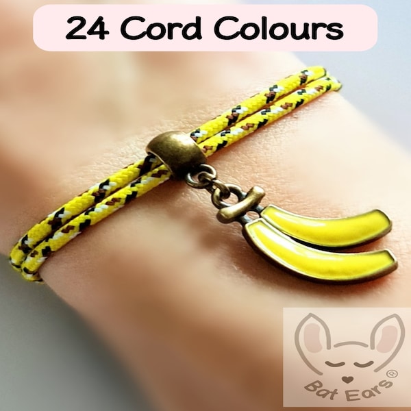 Bananas Bracelet Bananas Gift Personalised with Gift Bag Banana Charm Go Bananas For You