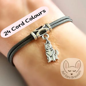 Husky Bracelet Husky Charm Malamute German Shepherd Adjustable Cord Bracelet 25 Colours