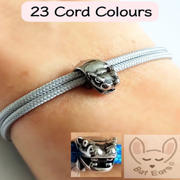 Hippo Bracelet Hippo Gift Personalised with Gift Bag Happy Hippo Charm Hippopotamus