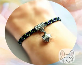 30 Cord Colours DND Dice Bracelet Polyhedral Dice Charm RPG Dungeons Dragons Gift DND Gift Adjustable Cord Bracelet Personalised Gift