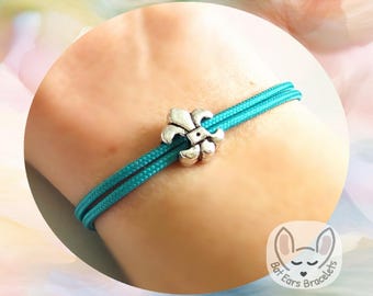 30 CORD COLOURS Fleur de Lys Bracelet Fleur de Lis Charm Gift Girl Guides Gift Beavers Adjustable Cord Bracelet Personalised Gift