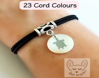 Sea Shell Turtle Bracelet Turtle Charm with Gift Bag Personalised Turtle Gift