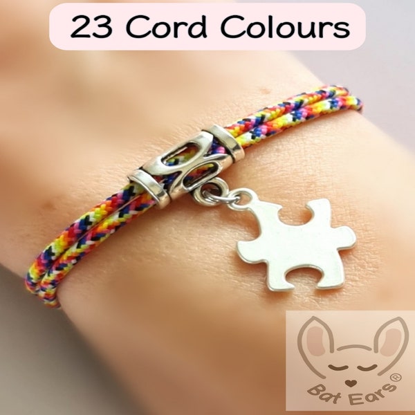 Puzzle Piece Bracelet Puzzle Piece Gift Autism Awareness Personalised with Gift Bag Puzzle Charm My Missing Piece