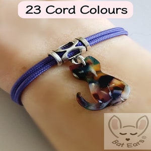 Cat Bracelet Cat Gift Personalised with Gift Tabby Cat Charm Cat Lady Gift