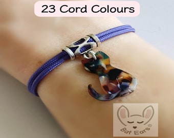 Cat Bracelet Cat Gift Personalised with Gift Tabby Cat Charm Cat Lady Gift