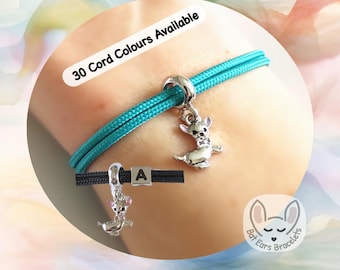 Chihuahua Bracelet, Chihuahua Charm, Chi Charm, Love Chihuahuas Gift, Adjustable Cord Bracelet, Personalised Gift