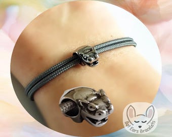 30 CORD COLOURS Hippo Bracelet Hippo Charm Hippopotamus Love Hippos Gift Adjustable Cord Bracelet Personalised Gift