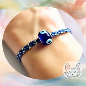 30 CORD COLOURS Evil Eye Bracelet Evil Eye Charm Protection Amulet Evil Eye Gift Adjustable Cord Bracelet Personalised Gift
