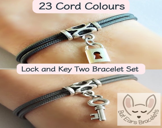 Couple Charm Cord Bracelet
