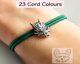 Dragons Head Bracelet Dragon Gift Personalised with Gift Bag Dragon Charm Love Dragons