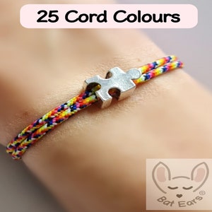 Puzzle Piece Bracelet Puzzle Piece Gift Personalised Autism Awareness with Gift Bag Jigsaw Piece Puzzle Piece Charm
