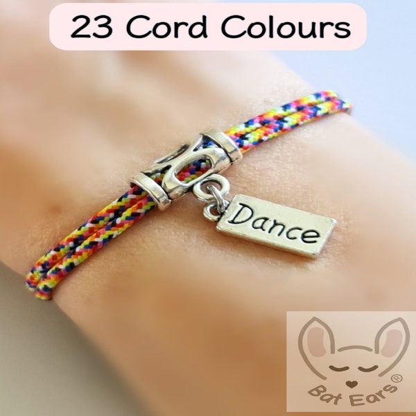 Dance Bracelet, Dancer Gift, Personalised with Gift Bag, Dance Charm, Love to Dance, Keep Dancing