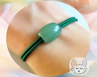 30 CORD COLOURS Green Aventurine Bracelet Irish Luck Fortune Green Aventurine Crystal Adjustable Cord Bracelet Personalised Gift