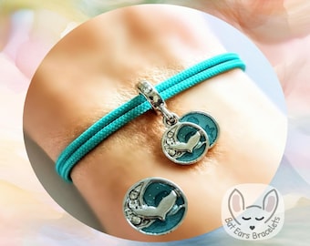 30 CORD COLOURS Whale Tail Bracelet Crystal Whale Tail Charm Seashell Starfish Love Whales Adjustable Cord Bracelet Personalised Gift