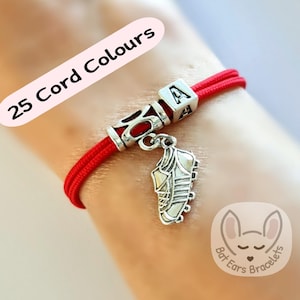 Football Boot Bracelet Love Football Boot Gift Soccer Cleats Gift Footie Personalised Gift Adjustable Bracelet for Women Men Teens Kids