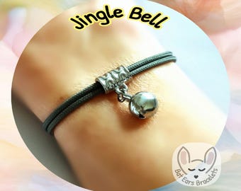 30 CORD COLOURS Bell Bracelet Jingle Bell Charm Angel Bell Gift Real Bell Adjustable Cord Bracelet Personalised Gift