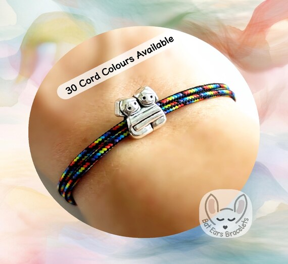 Hug Bracelet Hug Charm Hug Gift Send a Hug Mummy and Me Gift Adjustable Cord Bracelet Personalized Gift