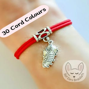 Football Boot Bracelet Love Soccer Cleats Gift Soccer Gift Footie Gift Personalised Gift Adjustable Bracelet for Women Men Teens Kids