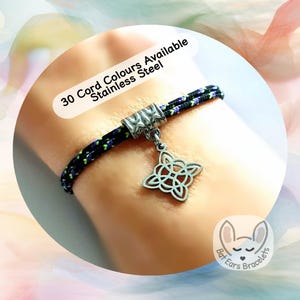 Witches Knot Bracelet Witches Knot Charm Magic Knot Wiccan Witches Gift Adjustable Cord Bracelet Personalized Gift