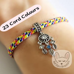 Dreamcatcher Bracelet Dreamcatcher Gift Charm Adjustable Cord Bracelet 25 Colours