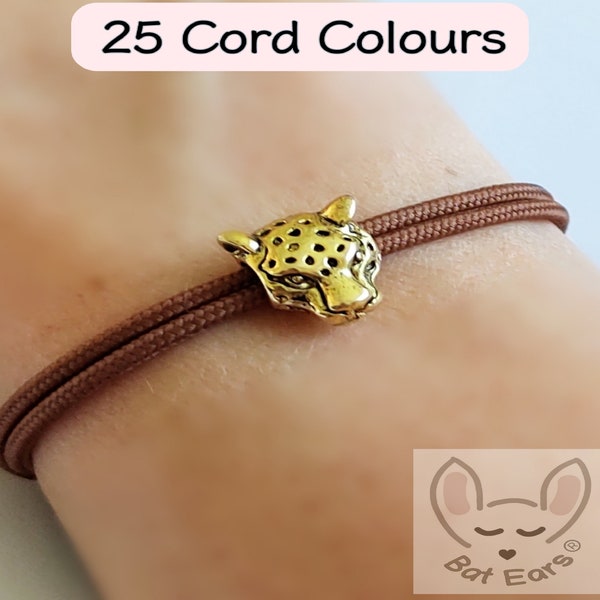Leopard Bracelet Leopard Gift Personalised with Gift Bag Golden Leopard Charm Jaguar Cheetah