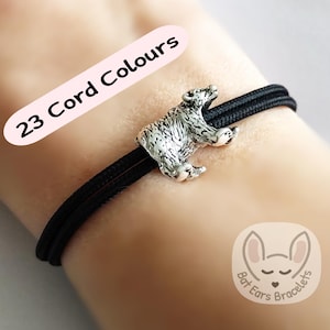Bear Bracelet Bear Gift Charm Grizzly Polar Brown Black Adjustable Cord Bracelet 25 Colours