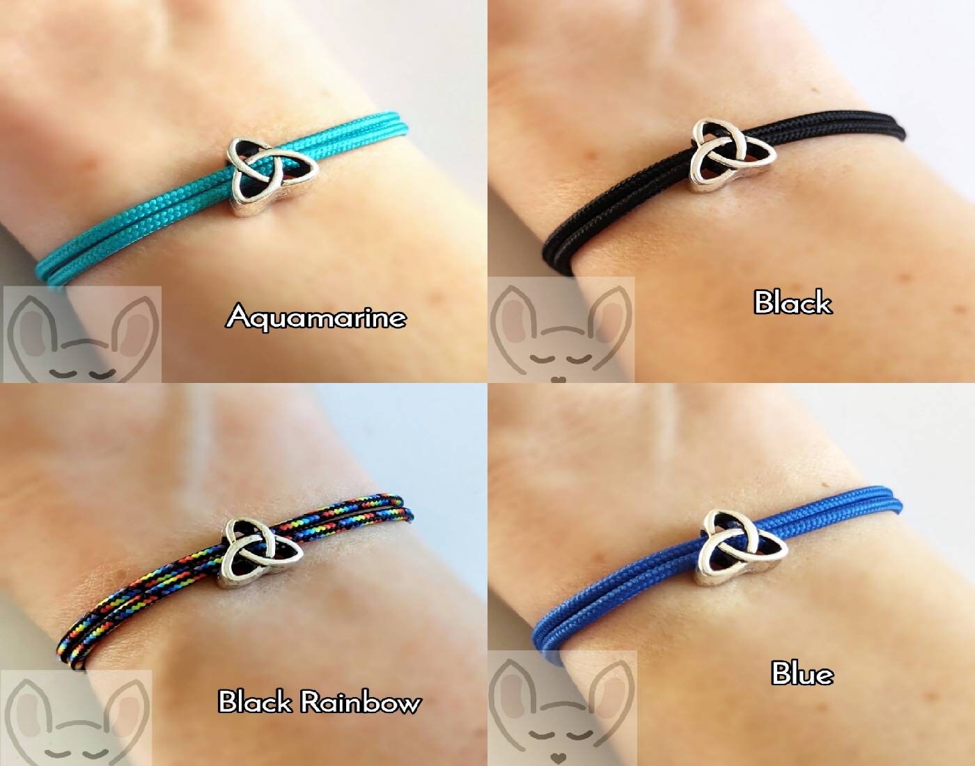 Trinity Knot Bracelet With Gift Bag Personalised Trinity Knot Etsy UK