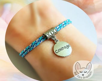 30 CORD COLOURS Courage Bracelet Courage Charm Have Courage Gift You are Brave Gift Adjustable Cord Bracelet Personalised Gift